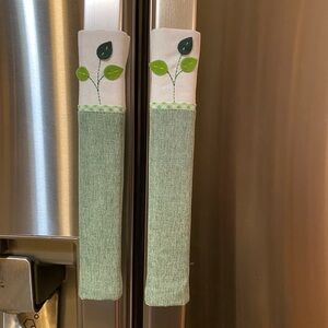 Green Leaf Refrigerator Handle Covers